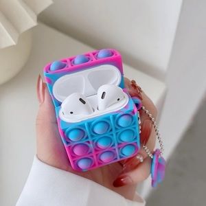 AirPods 1/2 case, NEW, pink/blue, pop it, fidget, stress relief